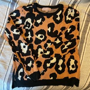 Leopard print philosophy sweater